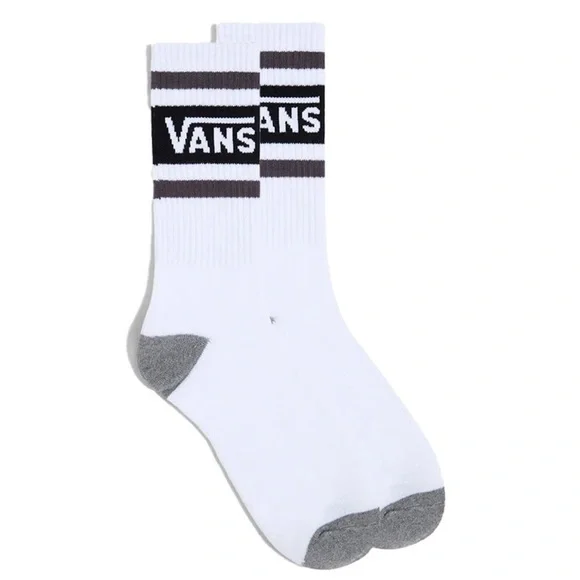 VANS Drop V Men’s Crew Socks in Black/ White/ Grey M9.5-13 W11-14.5 - Picture 2 of 4